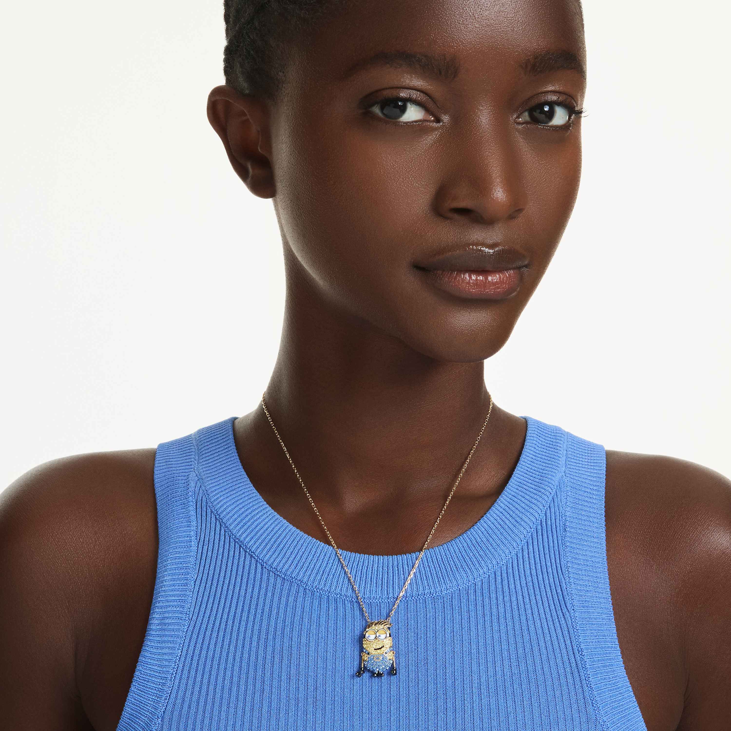 swarovski minions james and henry set  pav   multicolored  gold tone plated