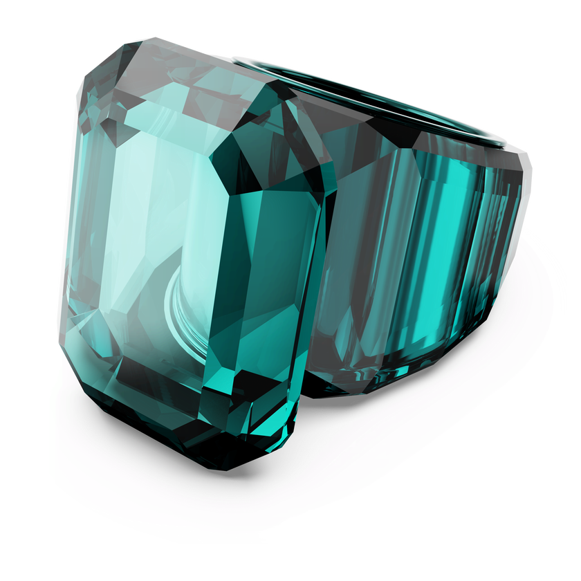 swarovski خاتم كوكتيل lucent، قطع مُثَمَّن، لون أخضر