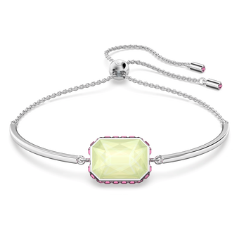 swarovski سوار orbita، مزدان بكريستالات مثمنة، ألوان متعددة، طلاء روديوم