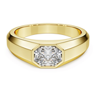 swarovski خاتم octagon، ألماس مُصنع في المختبر إجمالي 1 0 قيراط، شكل ثماني، ذهب أصفر عيار 18 قيراط