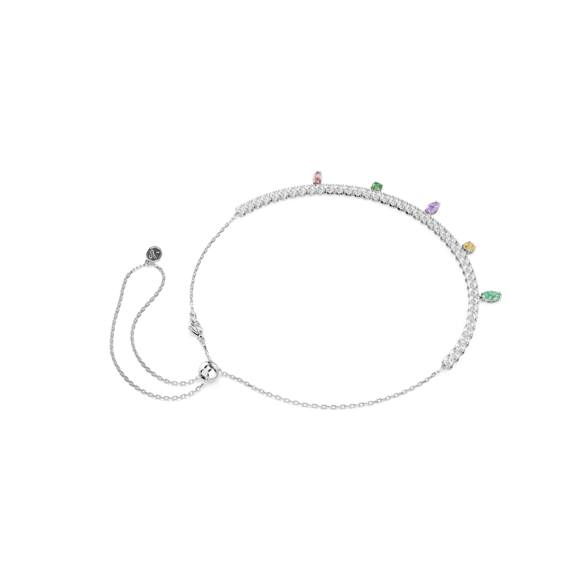 عقد ariana grande x swarovski tennis، قطع متنوع، ألوان متعددة، طلاء روديوم