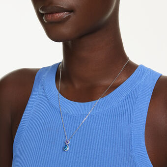 swarovski قلادة chroma، قطع متنوع، ألوان متعددة، طلاء روديوم