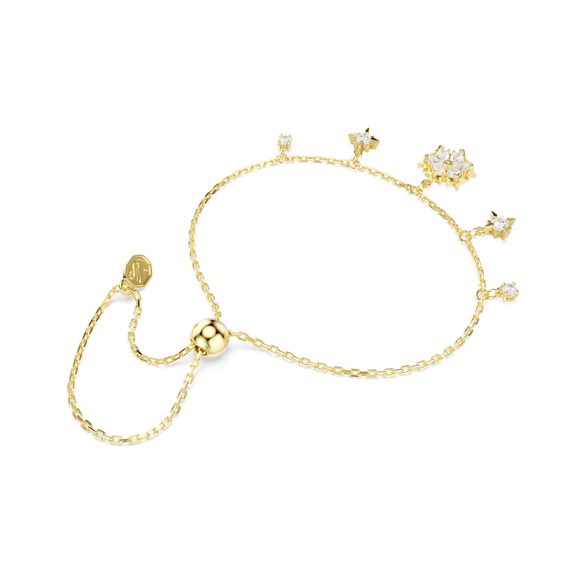 swarovski سوار magic، قطع متنوع، ندفة ثلج، لون أبيض، لمسة نهائية من الذهب عيار 18 قيراط