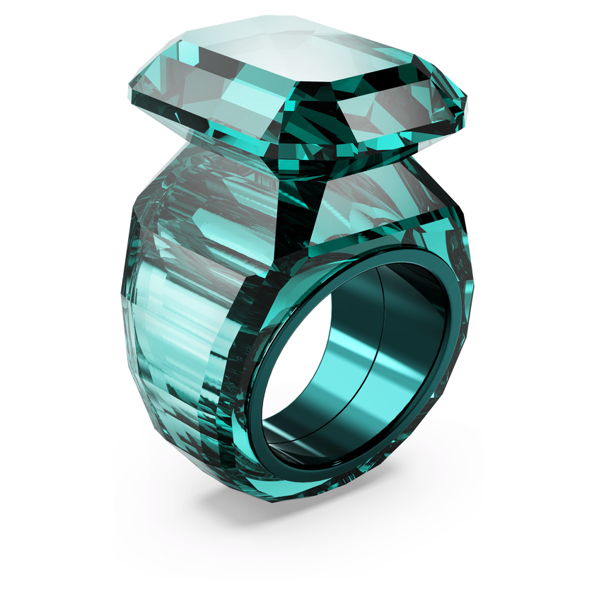 swarovski خاتم كوكتيل lucent، قطع مُثَمَّن، لون أخضر