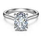 swarovski خاتم سوليتير eternity، ألماس مُصنع في المختبر بإجمالي 2 قيراط، شكل بيضاوي، ذهب أبيض عيار 18