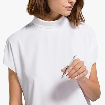 swarovski قلم حبر سائل crystalline nova، لون فضي، طلاء كروم