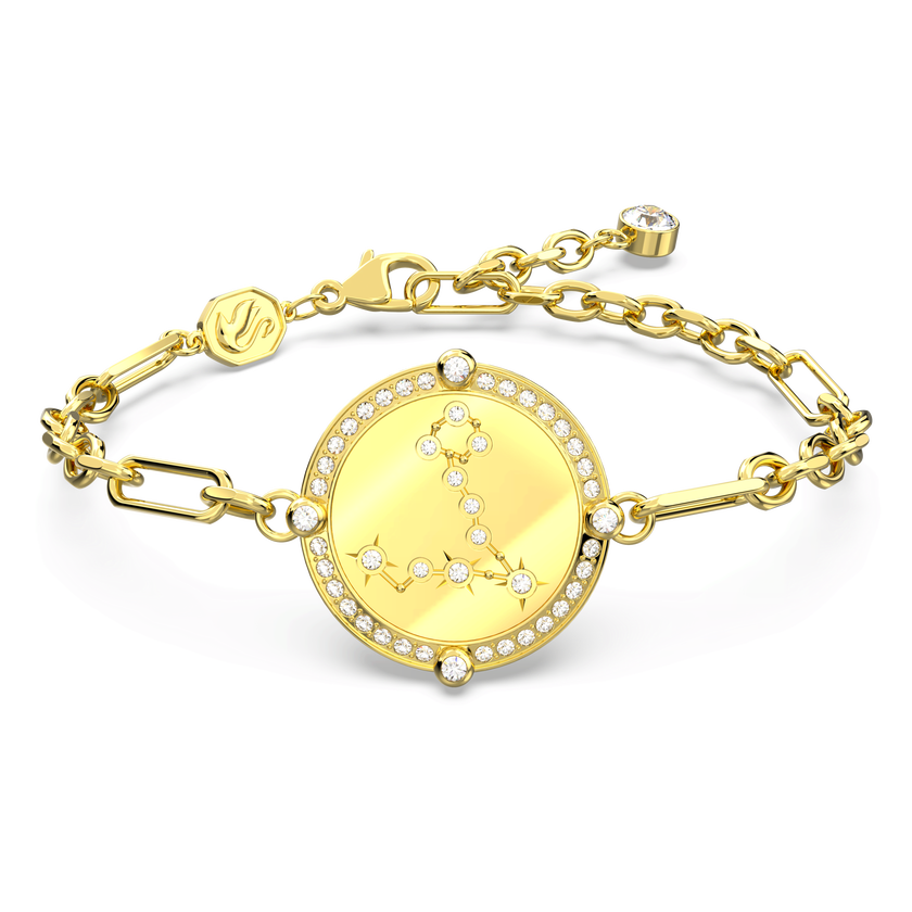 swarovski سوار zodiac، pisces، لون ذهبي، طلاء بلون ذهبي