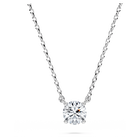 swarovski قلادة eternity، أحجار ألماس مُصنعة في المختبر بإجمالي 0 5 قيراط، شكل دائري، فضة إسترليني