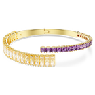 swarovski matrix bangle mixed cuts multicolored gold tone plated