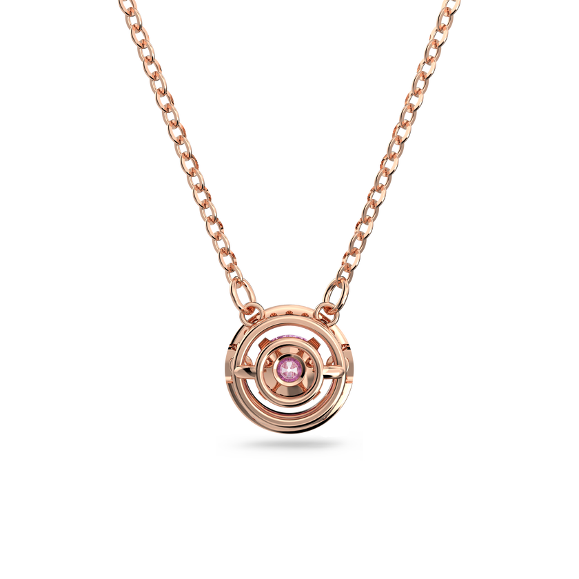swarovski قلادة sparkling dance، لون بنفسجي، طلاء ذهبي وردي