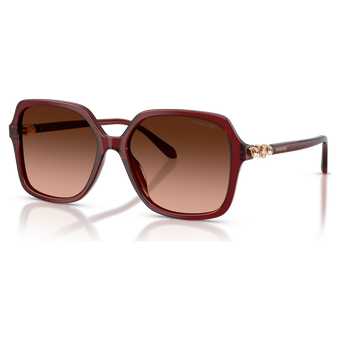 swarovski نظارات شمسية، شكل مربع، sk6067، لون عنابي