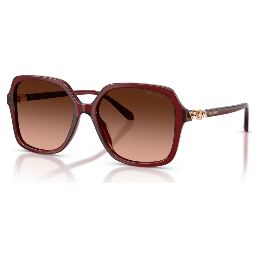 swarovski نظارات شمسية، شكل مربع، sk6067، لون عنابي