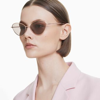 swarovski نظارة شمسية، شكل عين القطة، sk7014، لون أرجواني