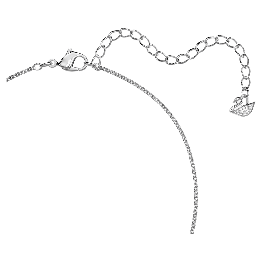 swarovski عقد lovely، على شكل قلب، لون أبيض، طلاء روديوم