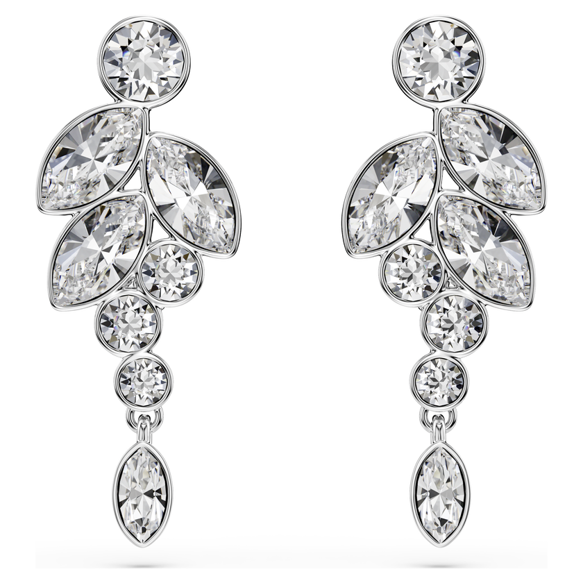 swarovski أقراط متدلية diapason، قطع متنوع، قمر، لون أبيض، طلاء روديوم