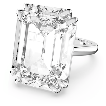 swarovski خاتم mesmera كوكتيل، لون أبيض، طلاء روديوم