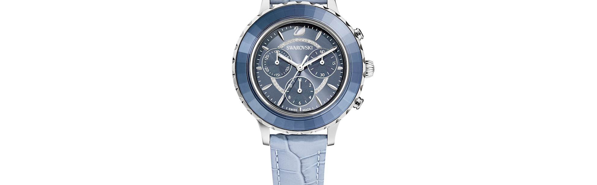 swarovski ساعات باللون الأزرق