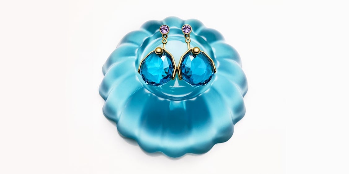 swarovski أقراط مرصعة بالكريستال